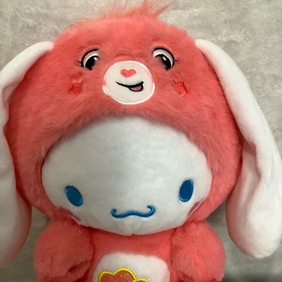 Care Bears X Sanrio Hello Kitty Cinnamoroll x Love-A-Lot Bunny Plush Toy 10" - Picture 2 of 6